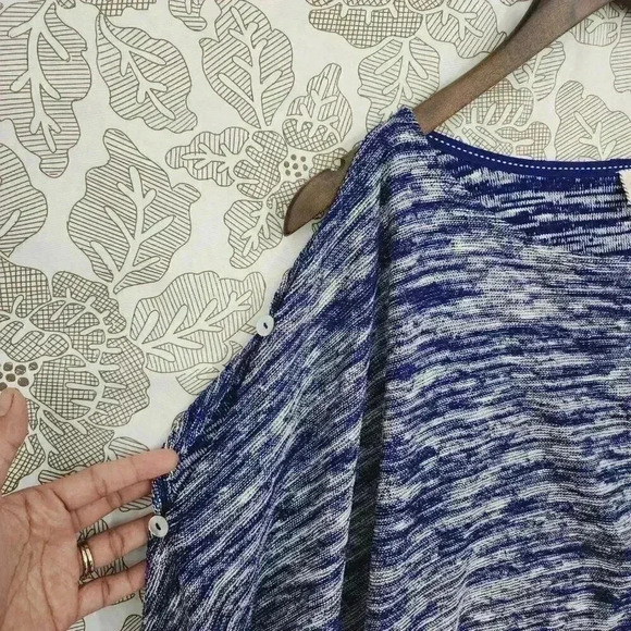 Anthropologie 9-H15 STCL Cold Shoulder Scoop neck Knit Sweater Top XL 7918 - Picture 3 of 8